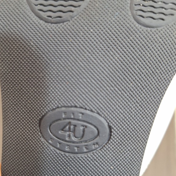 Naturalizer Spangle White Black Leather Square Toe Block Heel Slide Sandals 9.5M - Picture 6 of 7